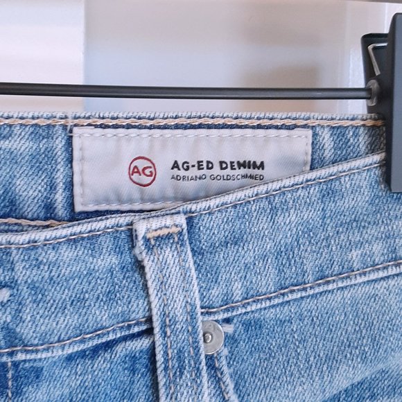 AG Adriano Goldschmied The Phoebe High Rise Tapered Distressed Jeans SZ 28 - Picture 10 of 15